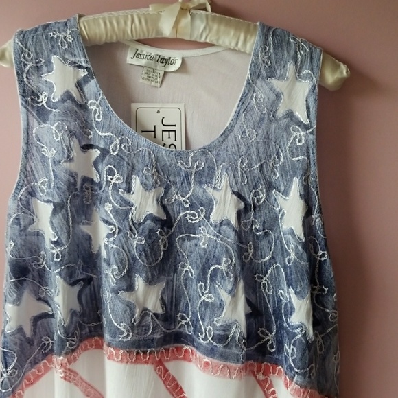 Cover Up Swim Beach Pool Cruise Stars and Stripes - Picture 2 of 7